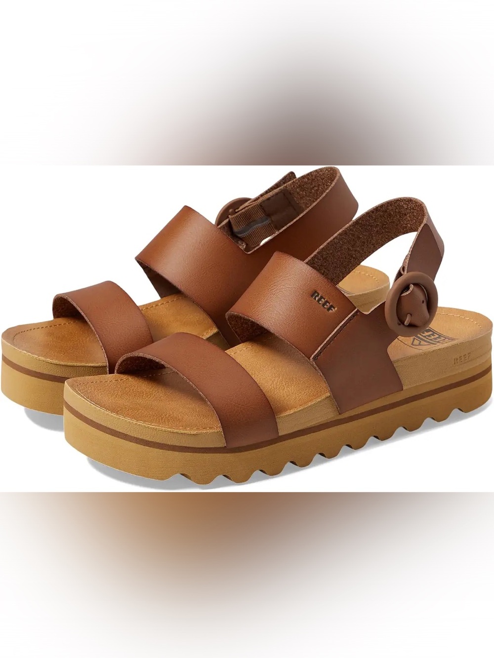 Reef Women's Vista Hi Buckle platform sandals size 6 great Preloved condition